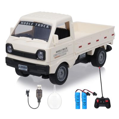 Authticar RC Turck, 2.4GHz Simulation Transport Truck, Off Road RTR Remote Control Rock Crawler Car with Spray Cool Headlights DIY Customization Toy Vehicle for s s (2
