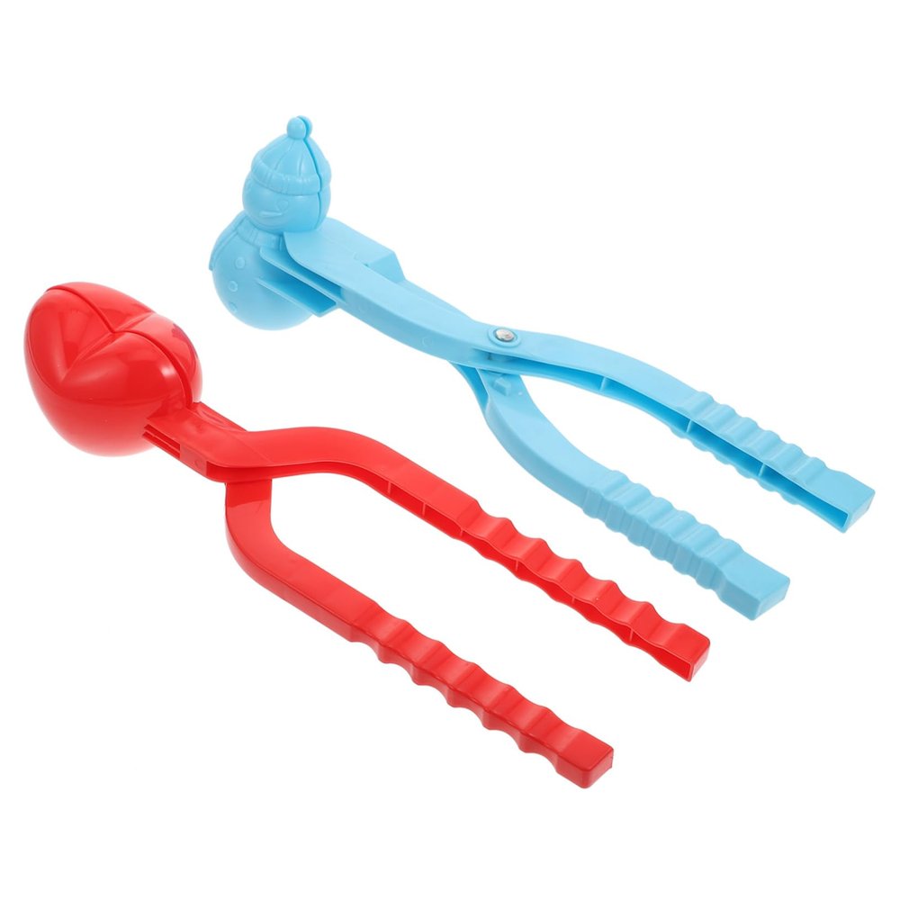 Toyvian 2pcs Maker Clips Creative Handle Shape Tools for Outdoor Fighting Toy for Boys and and Snowman Designs Keeps Hands Warm and Clean