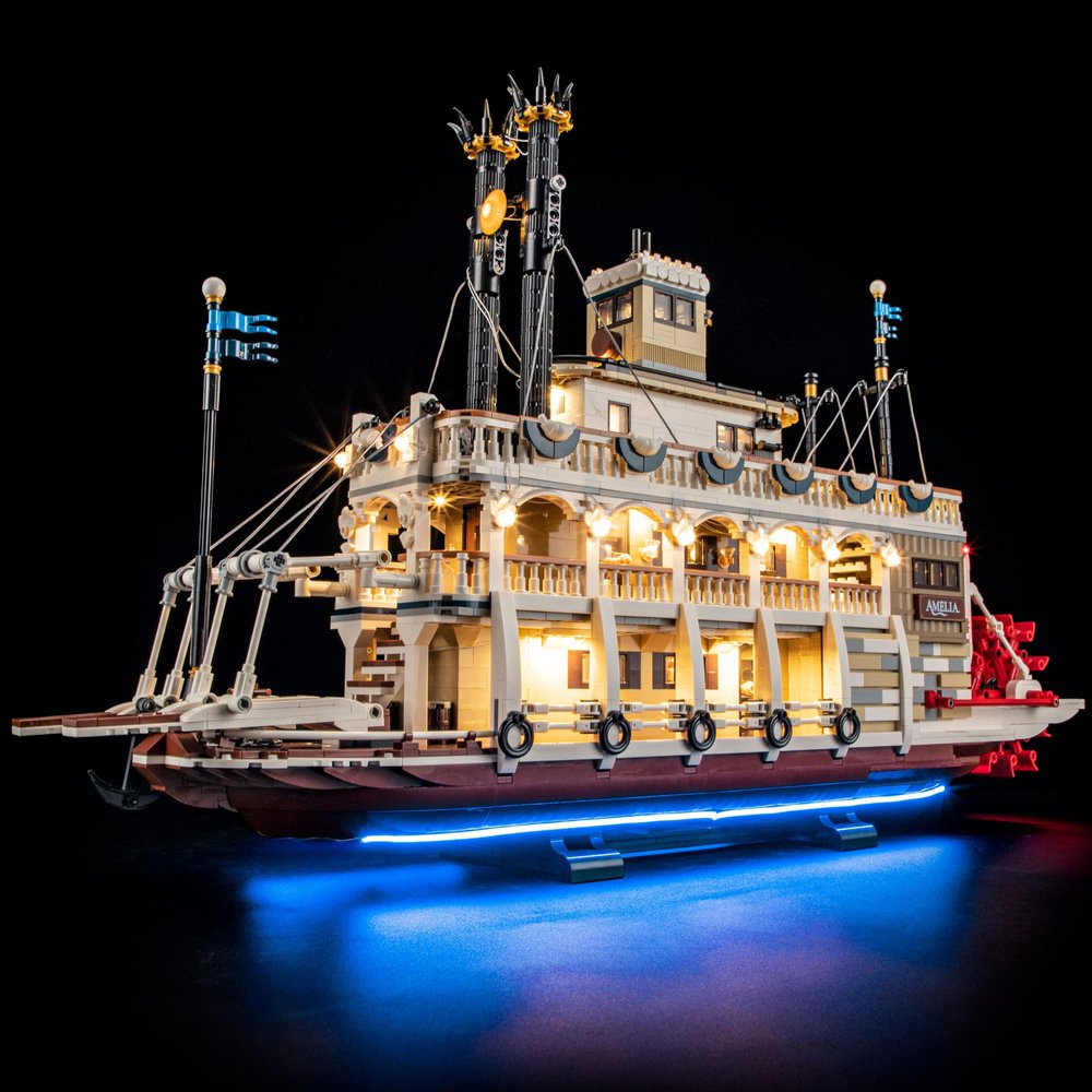 YEABRICKS LED Light for 21356 Ideas River Steamboat Building Blocks Model (Building Set NOT Included)