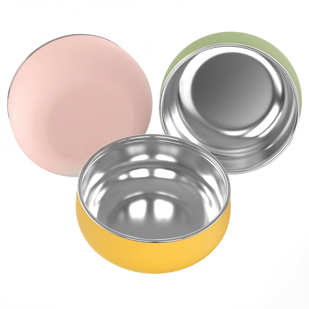 Bella's Friends Stainless Steel Baby Bowls with Silicone Sleeve 3 Pack, 4.3" for Toddlers Kids Feeding, Non-Slip, Non-Toxic, Mess-Free, Dishwasher Safe, Fit High Chair Size