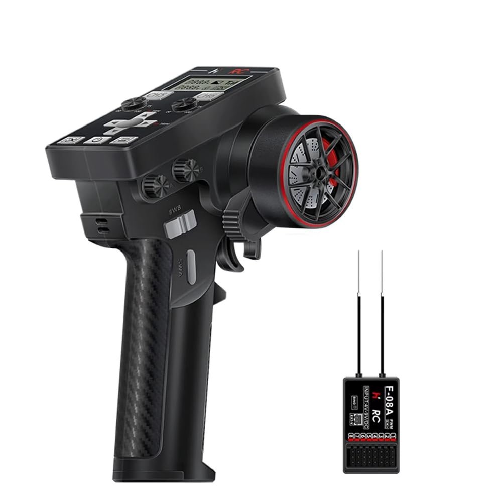 Cwmiibili CT-6B 8CH Transmitter Remote Control 2.4Ghz RC Transmitter with F-08A 8 Channel PWM Receiver Gyro for RC Car Boat Tank
