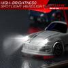 Authticar Remote Control Drift Car, 2.4GHz 4 Wheels Driver Mini Full Proportional Model Vehicle with LED Lights, Racing Sport Toy for Adults s s Teen (White) view 4