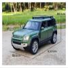 1 24 for Defender 110 SUV Alloy Diecast Metal Scale Car Model Collection Sound Light Off-Road Vehicles Car Gifts Simulation Vehicle Playset(Black) view 2