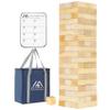 Megwoz Medium Tumble Tower Games for Kids and Adults 57 Blocks New Zealand Pine Wooden Blocks Stacking to 3FT Family Game for Indoors Outdoors Yard Games for Family view 1
