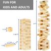 Megwoz Medium Tumble Tower Games for Kids and Adults 57 Blocks New Zealand Pine Wooden Blocks Stacking to 3FT Family Game for Indoors Outdoors Yard Games for Family view 2