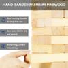 Megwoz Medium Tumble Tower Games for Kids and Adults 57 Blocks New Zealand Pine Wooden Blocks Stacking to 3FT Family Game for Indoors Outdoors Yard Games for Family view 3