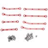 RC Spare Part Compatible with Traxxas for TRX4M 1/18 RC Crawler Car Upgrades Parts 8Pcs Metal High Clearance Suspension Link Rod Set 9749(Red) view 2