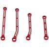 RC Spare Part Compatible with Traxxas for TRX4M 1/18 RC Crawler Car Upgrades Parts 8Pcs Metal High Clearance Suspension Link Rod Set 9749(Red) view 4