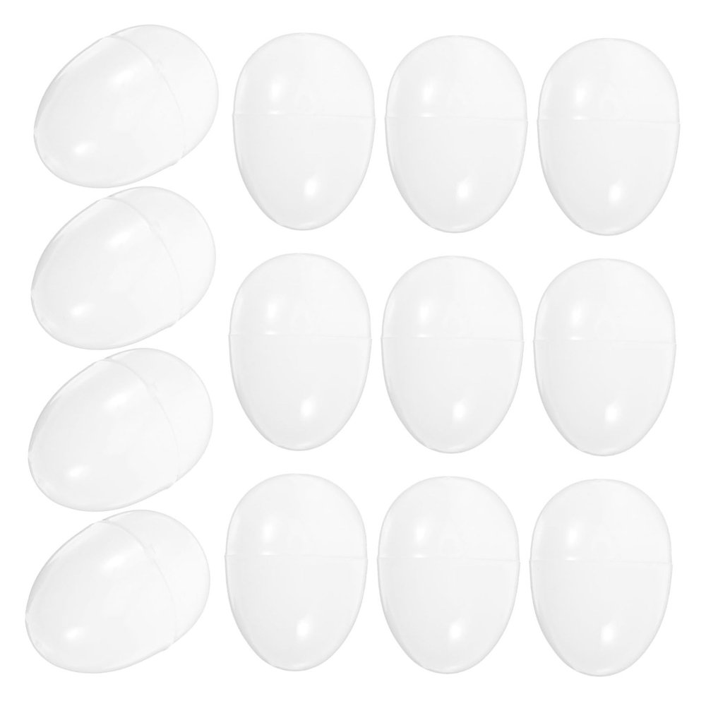 DECOMELODY 20pcs DIY Blank Easter Eggs Paintable Eggs for Creative Boys and Girls Openable Design for Hidden Surprises for Spring Decorations and Craft Projects