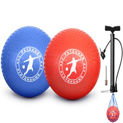 10 Inch Kickball Set, Playground Ball with Carrying Bag and Pump, Dodge Balls for Kids and Adults, Bouncing Sport Handball and Toy Ball, Outdoor Rubber Balls Official Camps and Schools Play Ball
