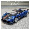 1 18 for Pagani Huayra BC Supercar Alloy Diecast Model Car Sound Light Simulation Collection Decorations Simulation Vehicle Playset(Red) view 2