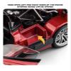 1 18 for Pagani Huayra BC Supercar Alloy Diecast Model Car Sound Light Simulation Collection Decorations Simulation Vehicle Playset(Red) view 4