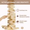 Aivalas Medium Tumble Tower 60PCS Wooden Block Stacking Yard Games with Carrying Bag Indoor & Outdoor Game for Kids and Adults Party Games for Backyard Lawn Beach Camping (Over 3.2 Ft) view 4