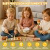 Baby Musical Instruments - Wooden Montessori Toys for Toddlers 1-3, Baby Musical Toys Percussion Instruments Set with Xylophone Tambourine, Neutral Preschool Educational Baby Toys for Boy Girls Gifts view 2