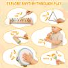 Baby Musical Instruments - Wooden Montessori Toys for Toddlers 1-3, Baby Musical Toys Percussion Instruments Set with Xylophone Tambourine, Neutral Preschool Educational Baby Toys for Boy Girls Gifts view 3