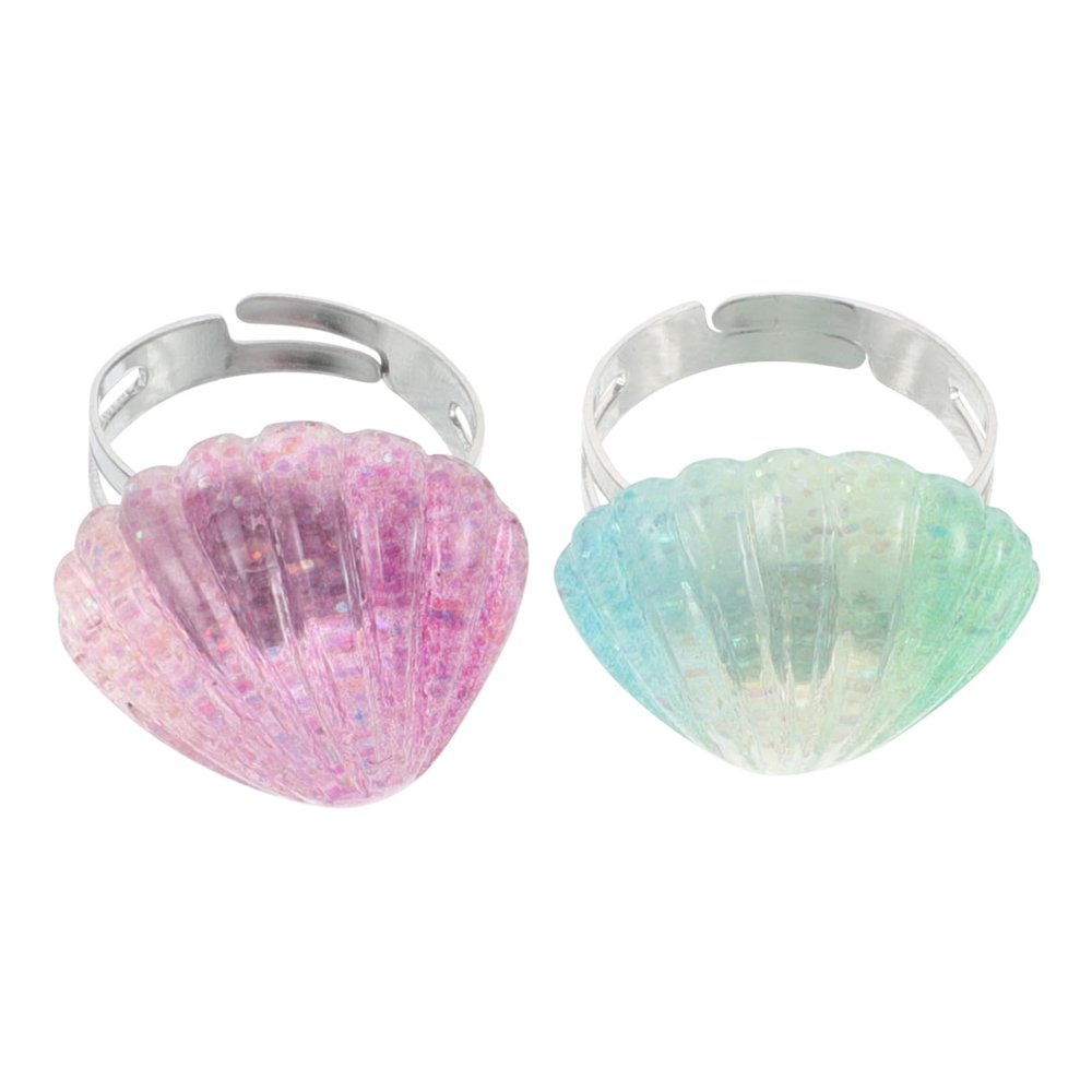 2pcs Nature-inspired Boys and Girls Rings Beachy Ocean Series Girls Jewelry for Beach Pool Party Decorations