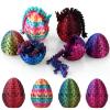 4PCS 3D Printed Dragon Eggs Fidget Toys,Mystery Crystal Dragon Egg for Easter Basket Stuffers, Easter Toys & Decor  Unique Easter Basket Essentials for Kids & Collectors (4 Pack) view 1