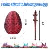 4PCS 3D Printed Dragon Eggs Fidget Toys,Mystery Crystal Dragon Egg for Easter Basket Stuffers, Easter Toys & Decor  Unique Easter Basket Essentials for Kids & Collectors (4 Pack) view 2