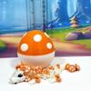 3D Printed Baby Dragon and Egg, Articulated 6" White and Orange Baby Mushroom Dragon, Fidget ADHD Autism Toy BD012-WOME view 2