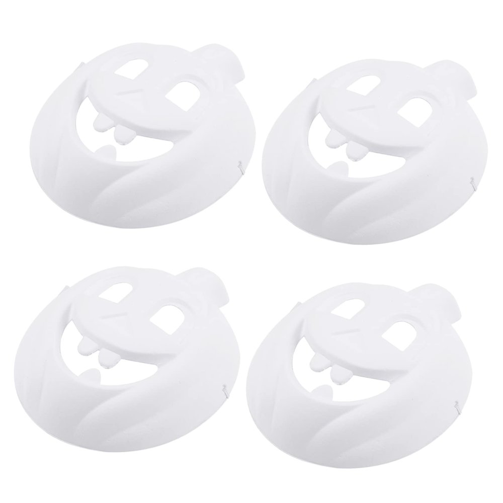 BESPORTBLE 4pcs Blank Pumpkin Mask for Boys and Girls Pulp Craft Masks for Halloween Parties Easy to Paint and Decorate for Creative Art Activities