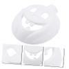 BESPORTBLE 4pcs Blank Pumpkin Mask for Boys and Girls Pulp Craft Masks for Halloween Parties Easy to Paint and Decorate for Creative Art Activities view 3