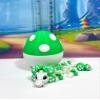 3D Printed Dragon and Dragon Egg, Articulated White and Green Mushroom Baby Dragon, Fidget ADHD Autism Toy BD012-WGME view 1