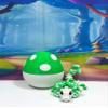 3D Printed Dragon and Dragon Egg, Articulated White and Green Mushroom Baby Dragon, Fidget ADHD Autism Toy BD012-WGME view 3