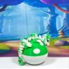 3D Printed Dragon and Dragon Egg, Articulated White and Green Mushroom Baby Dragon, Fidget ADHD Autism Toy BD012-WGME view 4