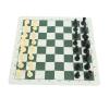 equlup Chess, 32 Pieces Portable Chess Set Travel Board Game Set Imitation Leather PU Checkerboard with Storage Bag for Party Family Friends view 1