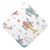 Kigai Muslin Hooded Baby Towel 30x30 Inch Ultra Soft Absorbent Cotton Baby Bath Towel with Hood for Newborn Infant Toddler Cartoon Plane Baby Essentials for Boys Girls view 1