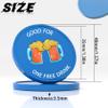 100 PCS Custom Poker Chips, 9 Colors Drink Tokens Chips, Double Sides Full-Color Print Your Logo and Text, Personalized Plastic Poker Chips for Bar Promotions, Golf Club, Parties & Events (White) view 2