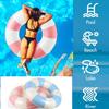 30 inch Pink Inflatable Pool Floats for Adults- 2 Pack Striped Floaties Pool Tubes Swim Rings with Handles Inflatable Pool Float for Swimming Pool Party Lake Beach Adults (Pink, 90) view 3