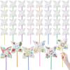 36 Pcs DIY Pinwheels for Kids White Paper Pinwheels Craft Kits for Boys Girls Summer Activities Arts Handicraft Party Favor view 1