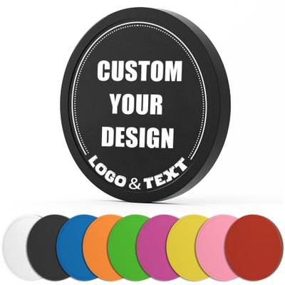 100 PCS Custom Poker Chips, 9 Colors Drink Tokens Chips, Double Sides Full-Color Print Your Logo and Text, Personalized Plastic Poker Chips for Bar Promotions, Golf Club, Parties & Events (Black)