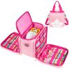 ZIOZERTT Carrying Case Compatible with Little Tikes Story Dream Machine Books Starter Set,Portable Storage Bag for Story Books and Character with Handle and Shoulder Strap,Pink,Case Only view 1