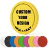 100 PCS Custom Poker Chips, 9 Colors Drink Tokens Chips, Double Sides Full-Color Print Your Logo and Text, Personalized Plastic Poker Chips for Bar Promotions, Golf Club, Parties & Events (Yellow) view 1