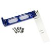 102/127/180mm x 160mm Dual-Inlet Racing Rudder for RC Gasoline Boats - L-Shaped 6061 Aluminum Base, Blue Anodized Finish(180 * 160mm) view 1