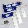 102/127/180mm x 160mm Dual-Inlet Racing Rudder for RC Gasoline Boats - L-Shaped 6061 Aluminum Base, Blue Anodized Finish(180 * 160mm) view 3