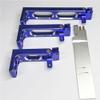 102/127/180mm x 160mm Dual-Inlet Racing Rudder for RC Gasoline Boats - L-Shaped 6061 Aluminum Base, Blue Anodized Finish(180 * 160mm) view 4