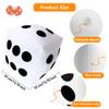 12 Pcs Giant Inflatable Dice Jumbo Blow Up Dices Large Dice Toys for Summer Outdoor Game Beach Swimming Pool Party Favors (Color Style 2) view 2