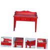 Abaodam Miniature Desk Model for Dollhouse Scale Wooden Writing Table Stylish Furniture Adornment for Home Decoration and Creative Mini House Layouts view 3