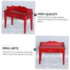 Abaodam Miniature Desk Model for Dollhouse Scale Wooden Writing Table Stylish Furniture Adornment for Home Decoration and Creative Mini House Layouts view 4