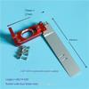160mm Dual-Inlet Racing Rudder for RC Gasoline Boats - L-Shaped 6061 Aluminum Base, Red Anodized(102 * 160mm) view 2