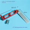 160mm Dual-Inlet Racing Rudder for RC Gasoline Boats - L-Shaped 6061 Aluminum Base, Red Anodized(177 * 160mm) view 2