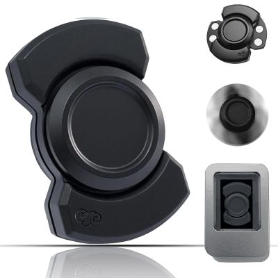 Alloy Metal Fidget Toys Adults,3-in-1 Silent Fidget Spinner,Stress Relief fidgets,Christmas Sensory Toys for Adult (Black)