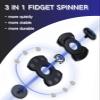 Alloy Metal Fidget Toys Adults,3-in-1 Silent Fidget Spinner,Stress Relief fidgets,Christmas Sensory Toys for Adult (Silver) view 2