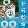 43 in Inflatable Pool Floats for Adults- 2 Pack Blue Striped Pool Floaties Pool Tubes Swim Rings with Handles Inflatable Pool Float for Swimming Pool Party Lake Beach Adults (Blue, 120) view 4