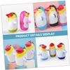 Toddmomy 4pcs Lovely Penguin Tumbler Toy Inflation Tumbler for Christmas Home Decor view 3