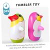 Toddmomy 4pcs Lovely Penguin Tumbler Toy Inflation Tumbler for Christmas Home Decor view 4