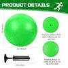 Huaerle 18 Pcs Sports Kickball Set Includes 2 Playground Ball with Air Pump 5 Rubber Throw Down Bases 10 Foul Line Cones and a Flip Scoreboard for Boys Girls Adults Playground School Backyard (Green) view 2